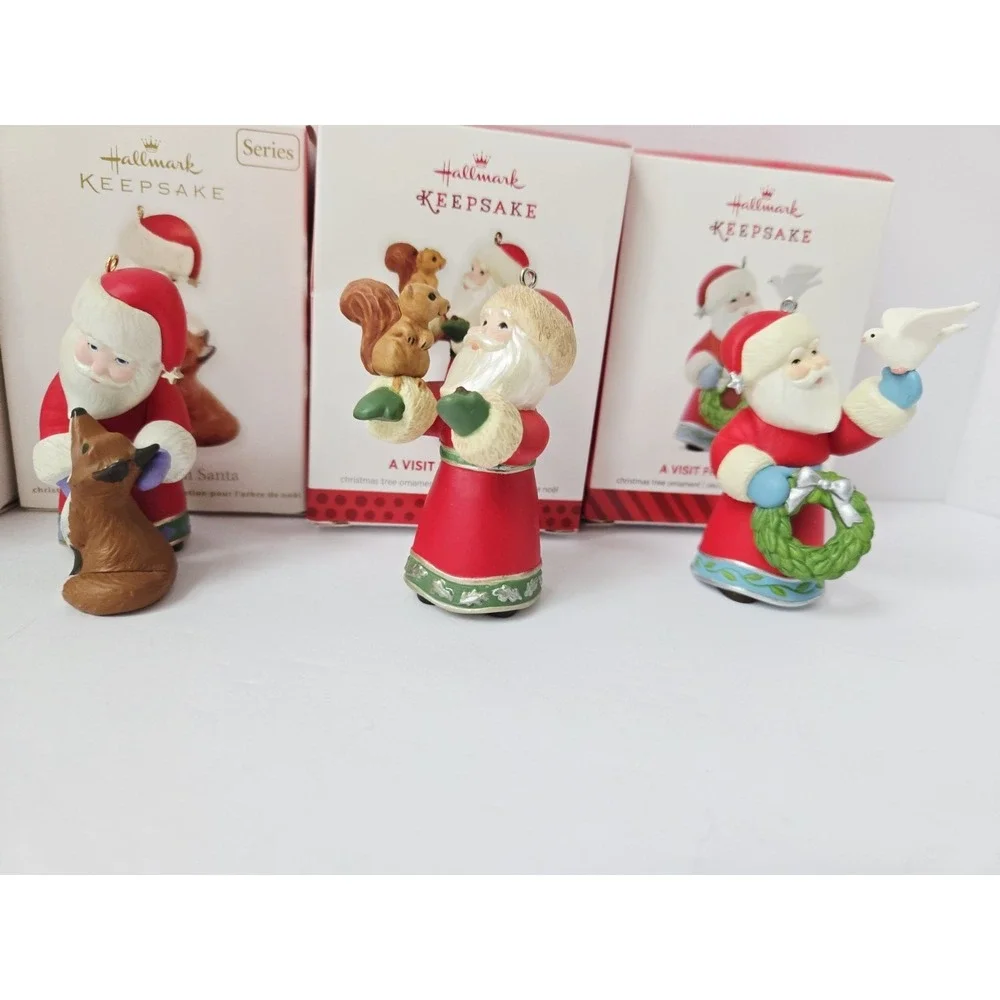 Hallmark Christmas ornament Series A Visit‎ from Santa  #1-6